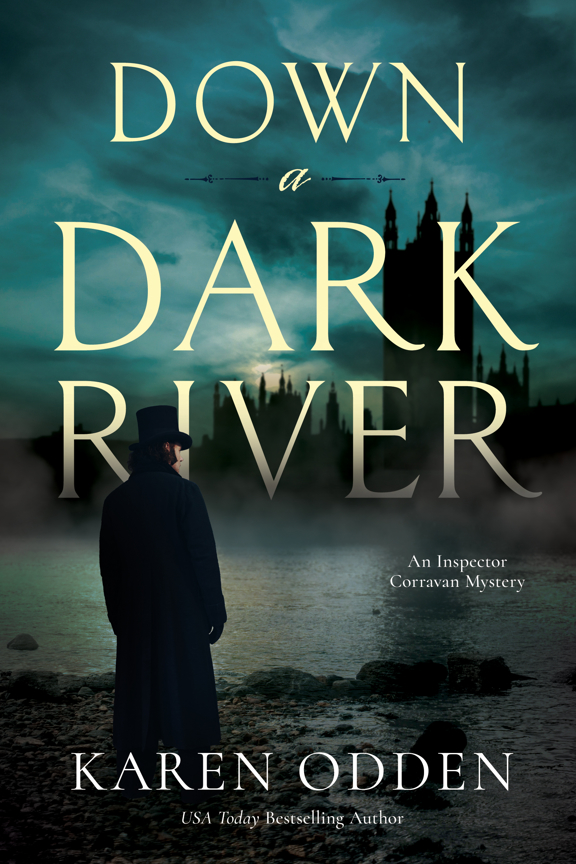 Down a dark river book cover person standing look over a river
