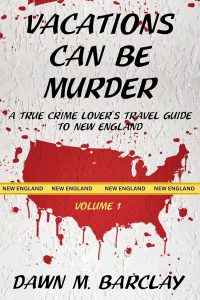 United States of America bloody on a Map. Vacations can be murder book cover by Dawn M. Barclay